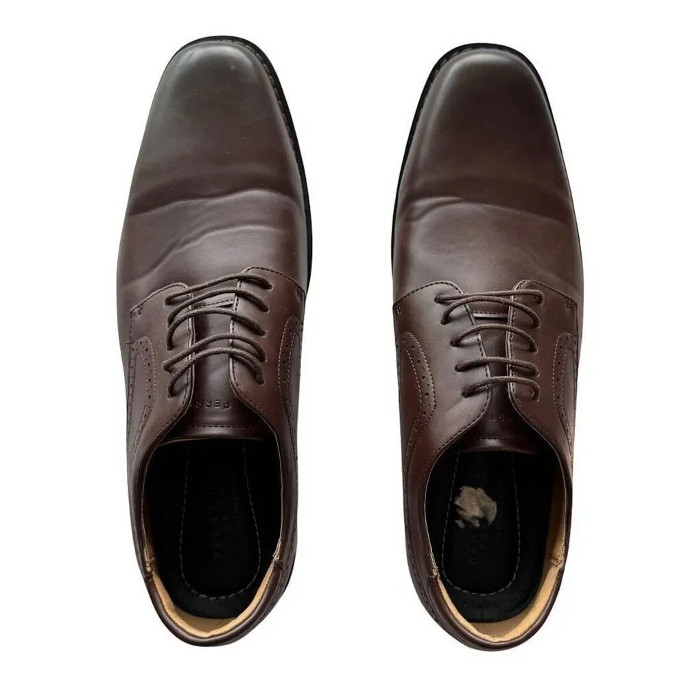 Perry Ellis Men's Brown Oxford Dress Shoes Size 11 Lace Up